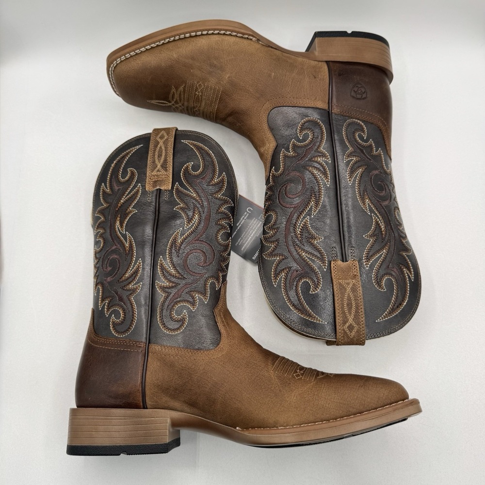 Ariat Lasco Western Boots Men's Size 9 D Blue Leather Bantam Weight - Picture 8 of 16